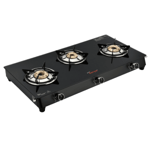 CXJ-32 MS (Golden Surya Gas Stove 3 Burner Black Manual Ignition Toughened Glass Top PNG Gas Stove)