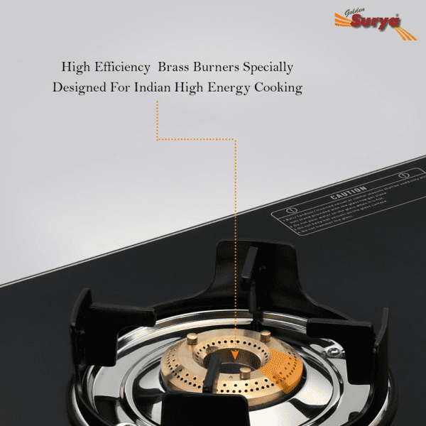 CXJ-32 MS Flame Guard (Golden Surya Premium Toughened Glass Top Manual Ignition 3 High-efficiency Brass Burner Gas Stove) - Image 7