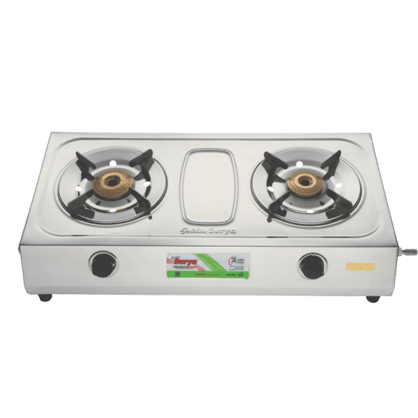 ULTIMA (Classic Premium Stainless Steel Manual Ignition Heavy Brass 2 Burner Gas Stove) (Indane & HP Gas) - Image 2